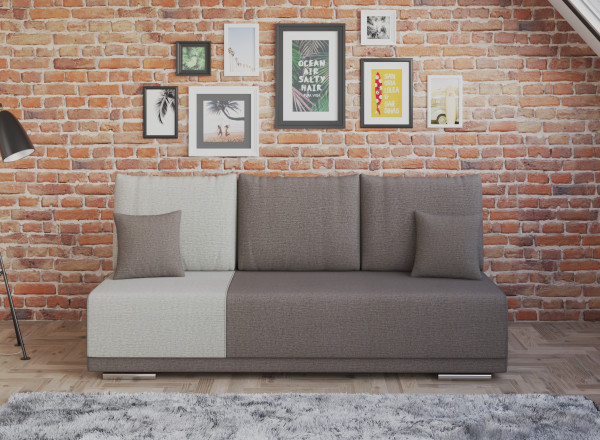 Разтегателен диван "Модел 7066-1"- бежово/кафяво