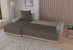 Ъглов диван "Модел 7006" - кафяво/бежов