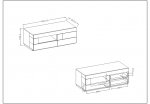 Секция Модел 131-3 - бял гланц и бетон колорадо