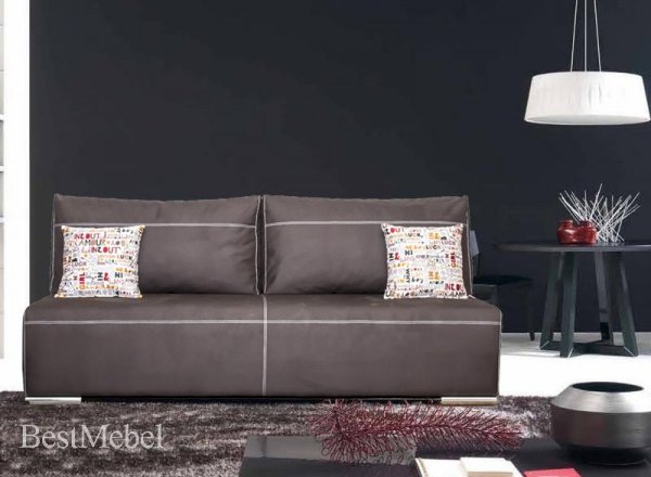 Разтегателен диван "Модел 7066" - кафяв